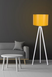Opviq Lámpara de pie Escandinava Amarillo y Blanco